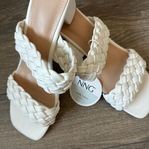 Amazon Women's Cream Braided Sandals